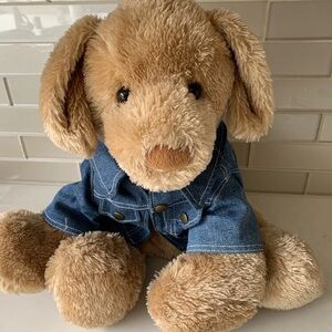 Vintage 1985 GUND Golden Retriever Puppy Dog Plush Toy Stuffed Animal 15" EXC
